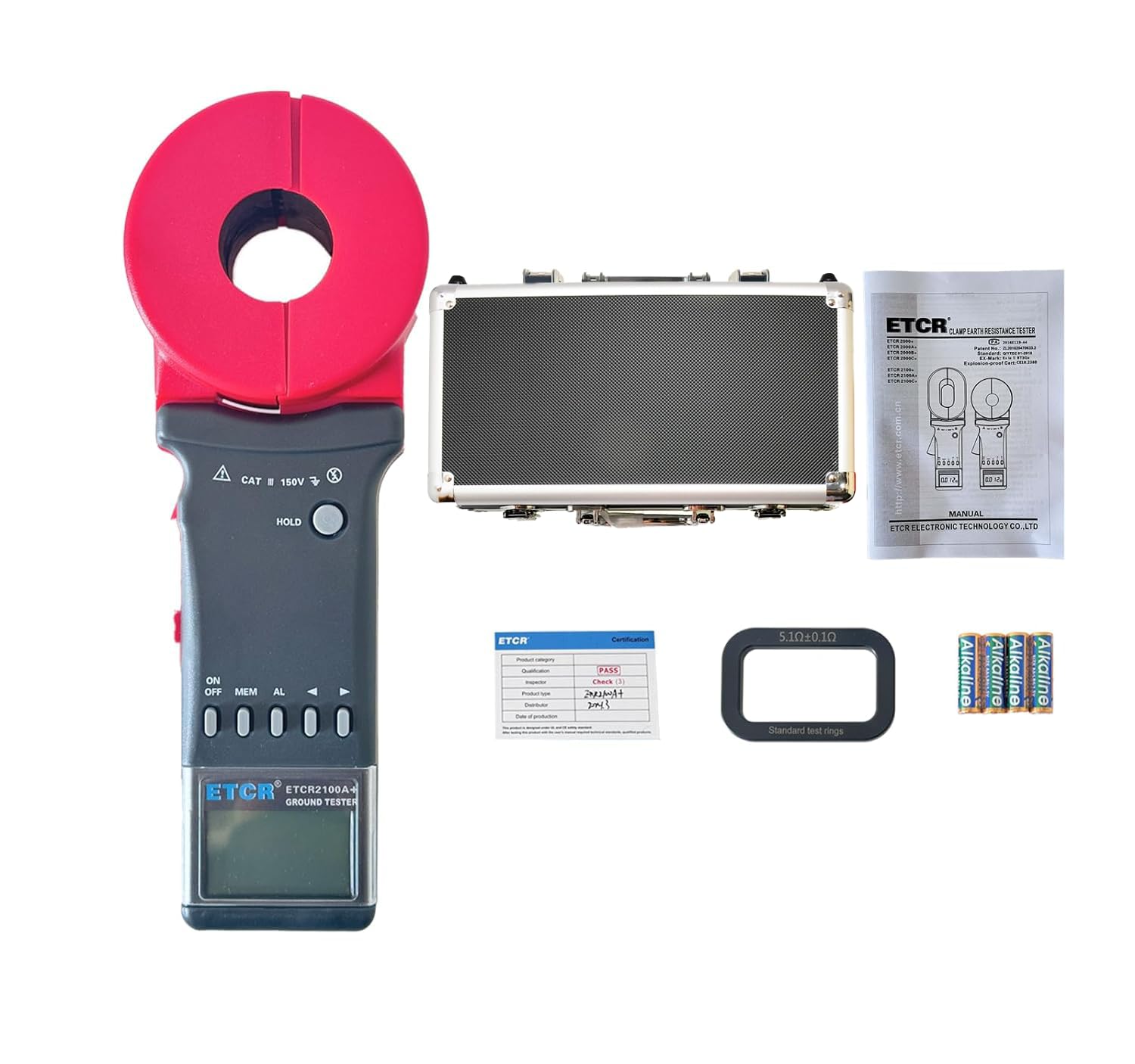 ETCR ETCR2100A+ Digital Clamp Ground Earth Resistance Meter Tester 0.01-200O Condition-New