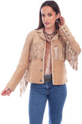 Scully Womens Suede Snap Fringe Jacket Rust Copper XX-Large