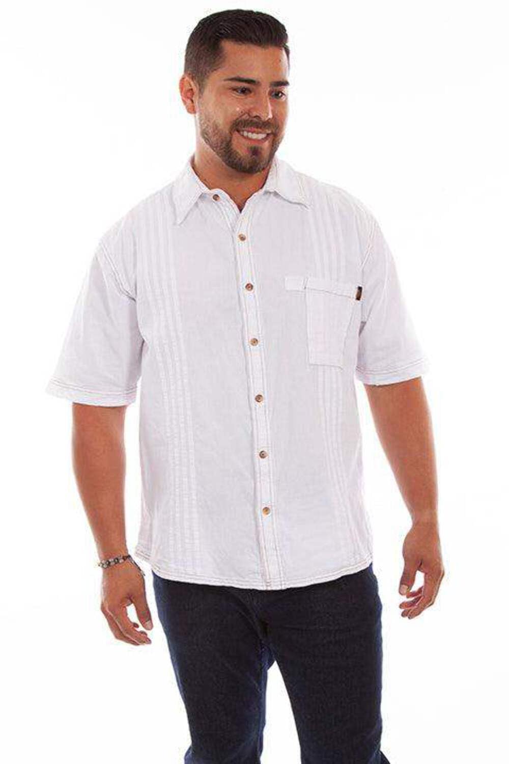Farthest Point Casuals Traveler Shirt (White, Large) Condition-New