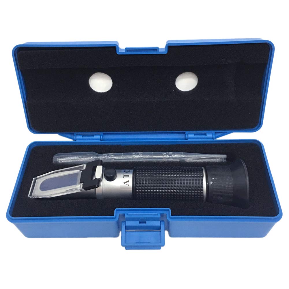 aichose Brix Refractometer with ATC, Dual Scale - Specific Gravity & Brix, Hydrometer in Wine Making and Beer Brewing, Homebrew Kit Condition-New