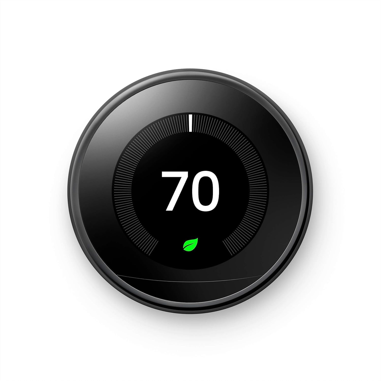 Google Nest Learning Thermostat (3rd Gen) - Smart Wi-Fi Thermostat Display & Mounting Plate Only  Energy-Saving  Compatible with Alexa & Google Assistant  Black
