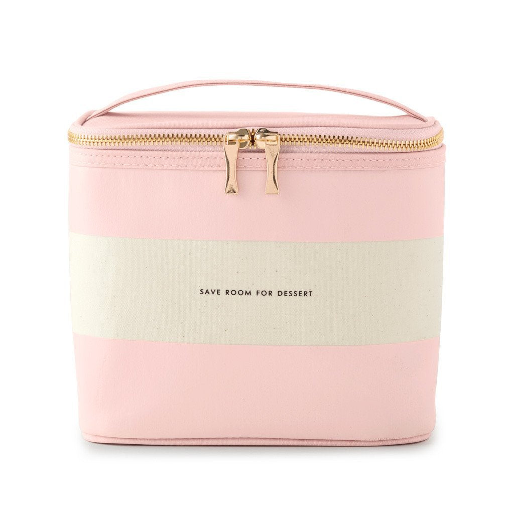 kate spade new york Small Insulated Lunch Box, Blush Rugby Stripe