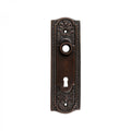 Renovators Supply Manufacturing?il Rubbed Bronze Solid Brass Door Escutcheon Keyhole Cover Plate ?ictorian Beaded Backplate for Knobs (7?Inch H x 2?Inch W) Condition-New