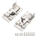 Chibery 2 Pack Tip Out Tray Hinges, Scissor Hinges for Kitchen Sink or Bathroom Cabinet Organizer, Sink Front Drawer, Compatible Both Face Frame & Frameless - Nickel Plated Steel-Like New Condition-Like New