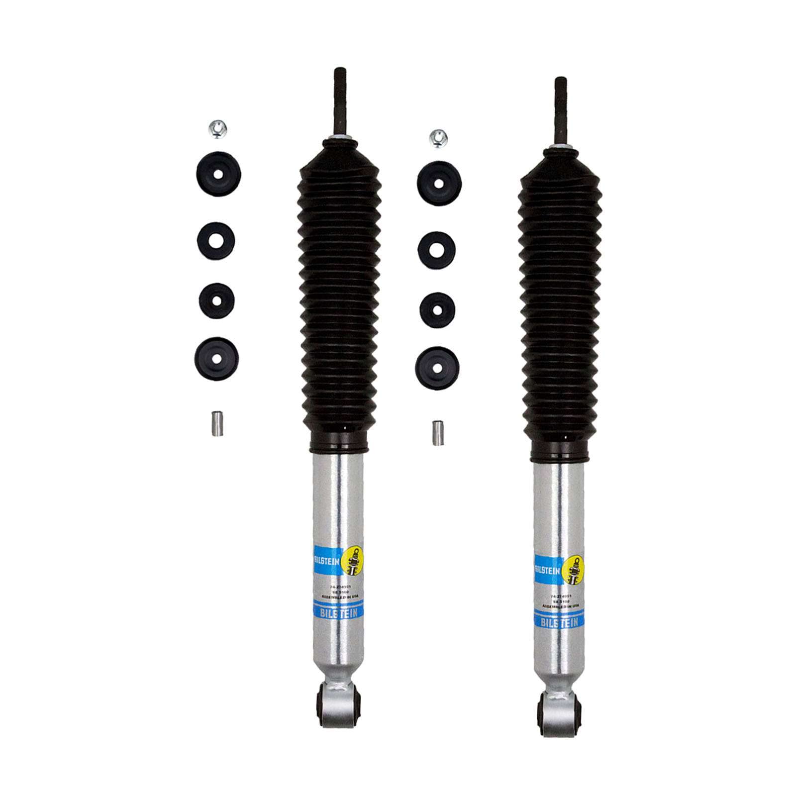 Bilstein 24-251747 Pair of 5100 Series Front Monotube Shocks fits 2013 2024 Ram 3500 4WD with 2-2.5 Front Lift - Improves Ride Quality & Handling