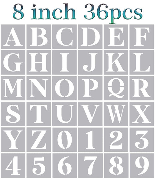8 inch Large Letter Stencils Alphabet Stencils for Painting on Wood  Stencil Letters Numbers Stencils for Wood Wall Signs Porch DIY Crafts
