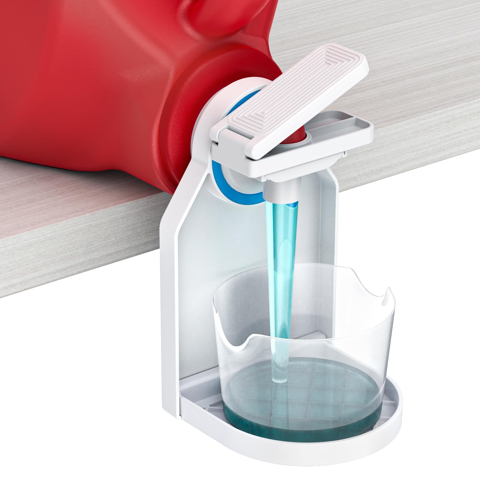 KMOUANTS Laundry Detergent Dispenser Cup Holder Nozzle Upgraded Labor-Saving Switch Easily No More runny or Messy Laundry Detergent  Laundry Cup Holder and drip Tray Room Organization and Storage