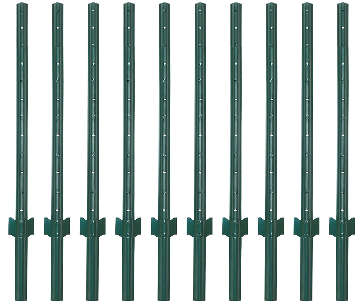 LADECH 3-4-5-6-7 Feet Sturdy Duty Metal Fence Post – Garden U Post for Fencing - 10 Pack (4 Feet) Condition-New