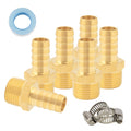 SUNGATOR 1/2Inch Barb × 1/2Inch NPT Hose Barb Fittings, Air Hose Connector, 6-PCS