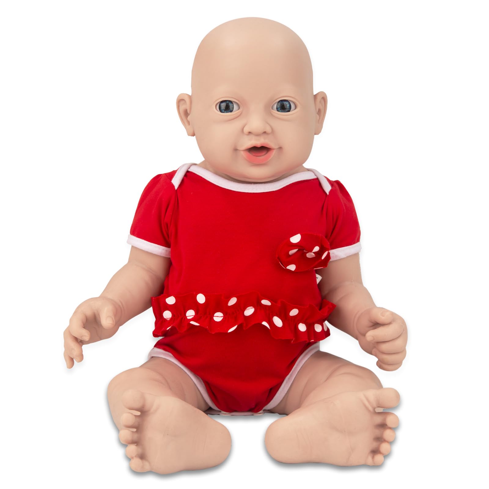 IVITA 14 inch Realistic Reborn Silicone Baby Dolls Platinum Full Body Silicone Baby Doll Lifelike Newborn Baby Doll Real Life Baby Dolls - Girl