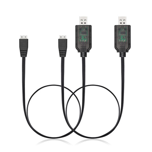 Charger Cable for Splatter Ball Gun, Gel Blaster, Axial SCX24 - 7.4V 2-Pack