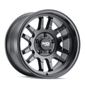 Dirty Life CANYON Matte Black Wheel with Alloy Steel (17 x 9. inches /6 x 106 mm, -12 mm Offset)