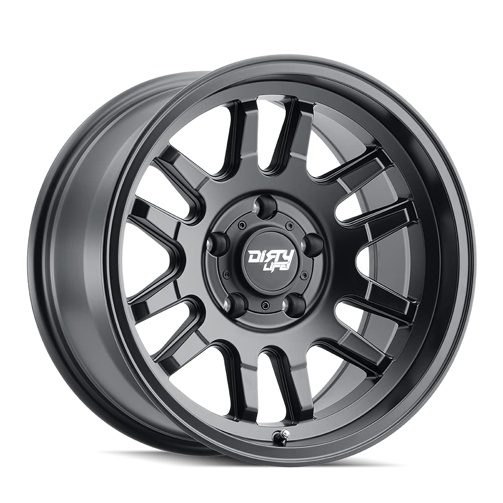 Dirty Life CANYON Matte Black Wheel with Alloy Steel (17 x 9. inches /6 x 106 mm, -12 mm Offset)