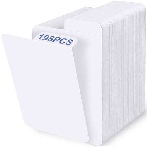 198PCS Trading Card Dividers  Paper Card Dividers  Standard Vertical Card Divider for MTG/Sports/Games Card Categorization and Management - White