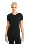 District Womens Perfect Blend CVC Tee - Stylish Casual Short Sleeve T-Shirt, Cotton & Polyester, Black, XXL
