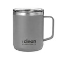 THE CLEAN HYDRATION COMPANY Coffee Mug Travel Mug Insulated 12 Oz | Ceramic Lined Travel Cup with Lid | Reusable Office Mug Double Wall Vacuum Eco-Friendly BPA-Free (Gray)
