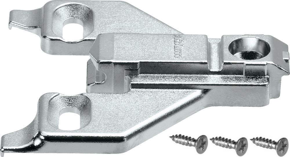 Blum 175L6630.22 3mm Face Frame Adapter Plate, Adj Height, Off Center Mount, Screw-on (1)
