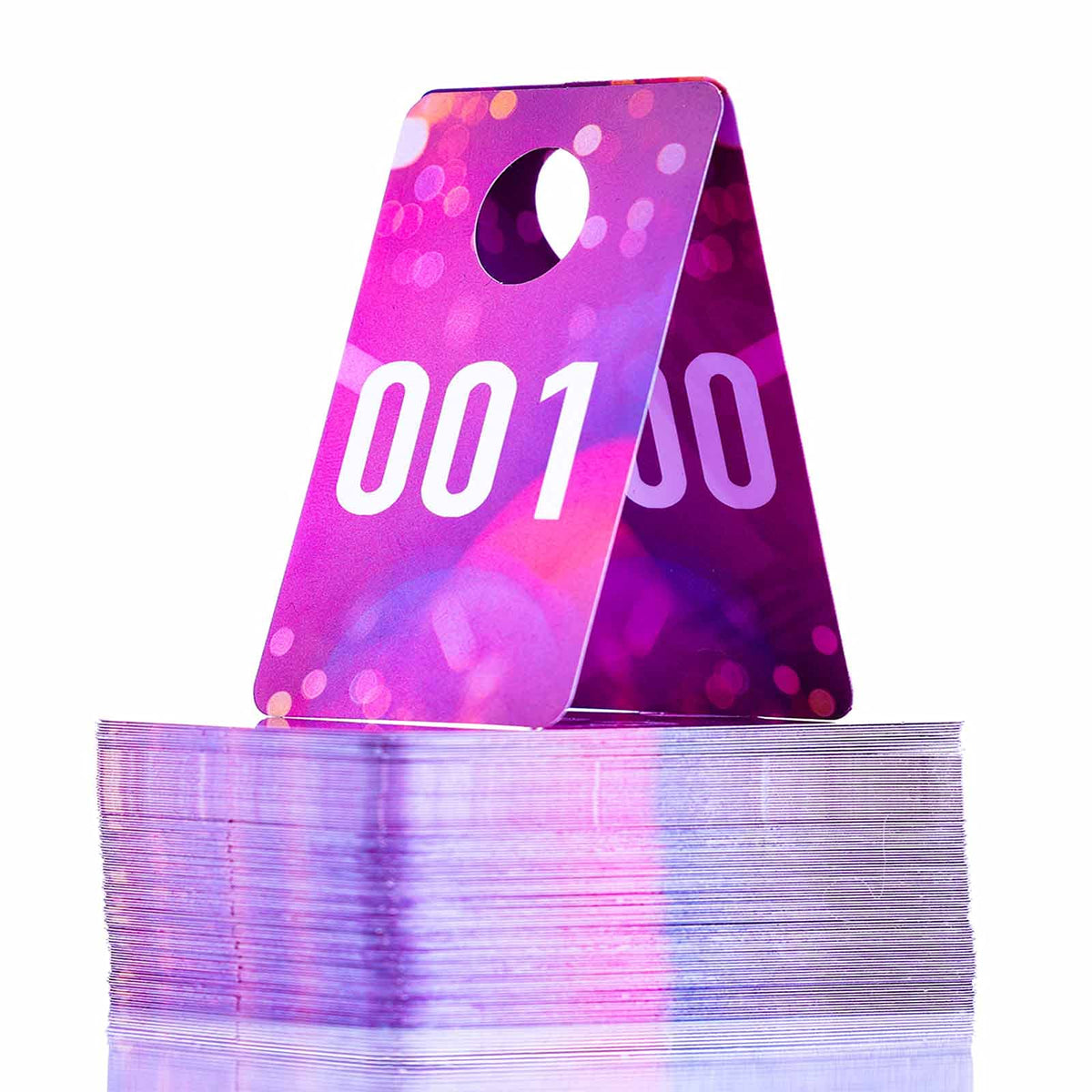 Live Plastic Number Tags Consecutive Live Number Tag,1.9x3.1 Inch,Normal and Reverse Mirror Image Number Cards for Live Sales, Hanger Cards for Clothes, Reusable (1-200, Pink Spots)