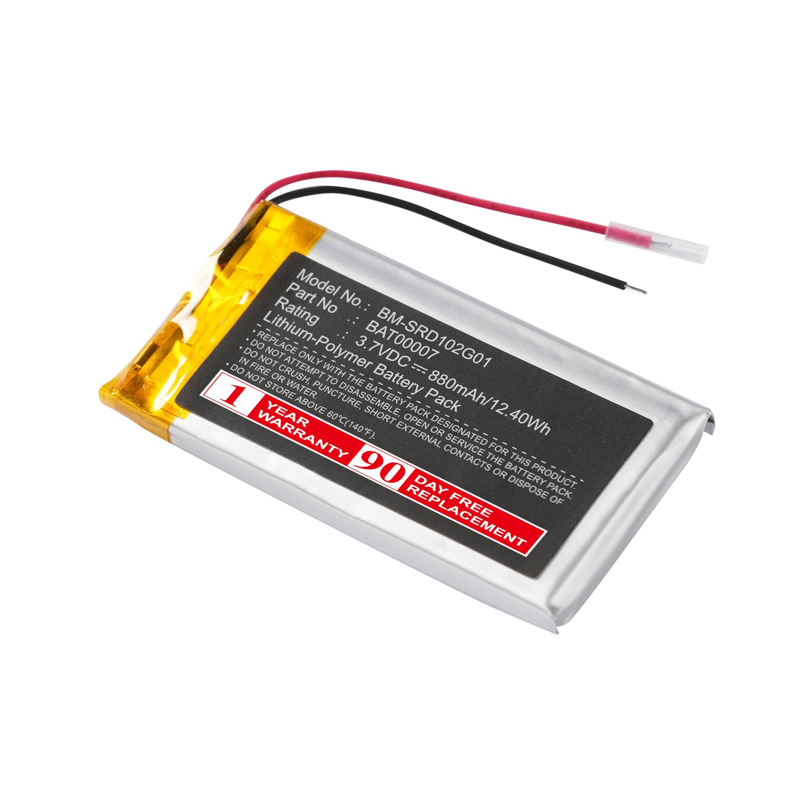 Estry BAT00007 Battery Replacement for Cardo Scala Rider Packtalk, Packtalk Duo, SRPT0102 Condition-New