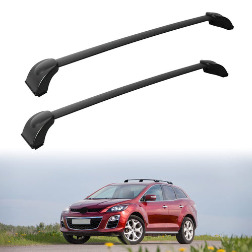 AUXMART Roof Rack Cross Bars Fit for Mazda CX-7 2007 2008 2009 2010 2011 2012, Black Rooftop Luggage Rack Rail Replacement, Aluminum Cargo Carrier Bars Condition-New