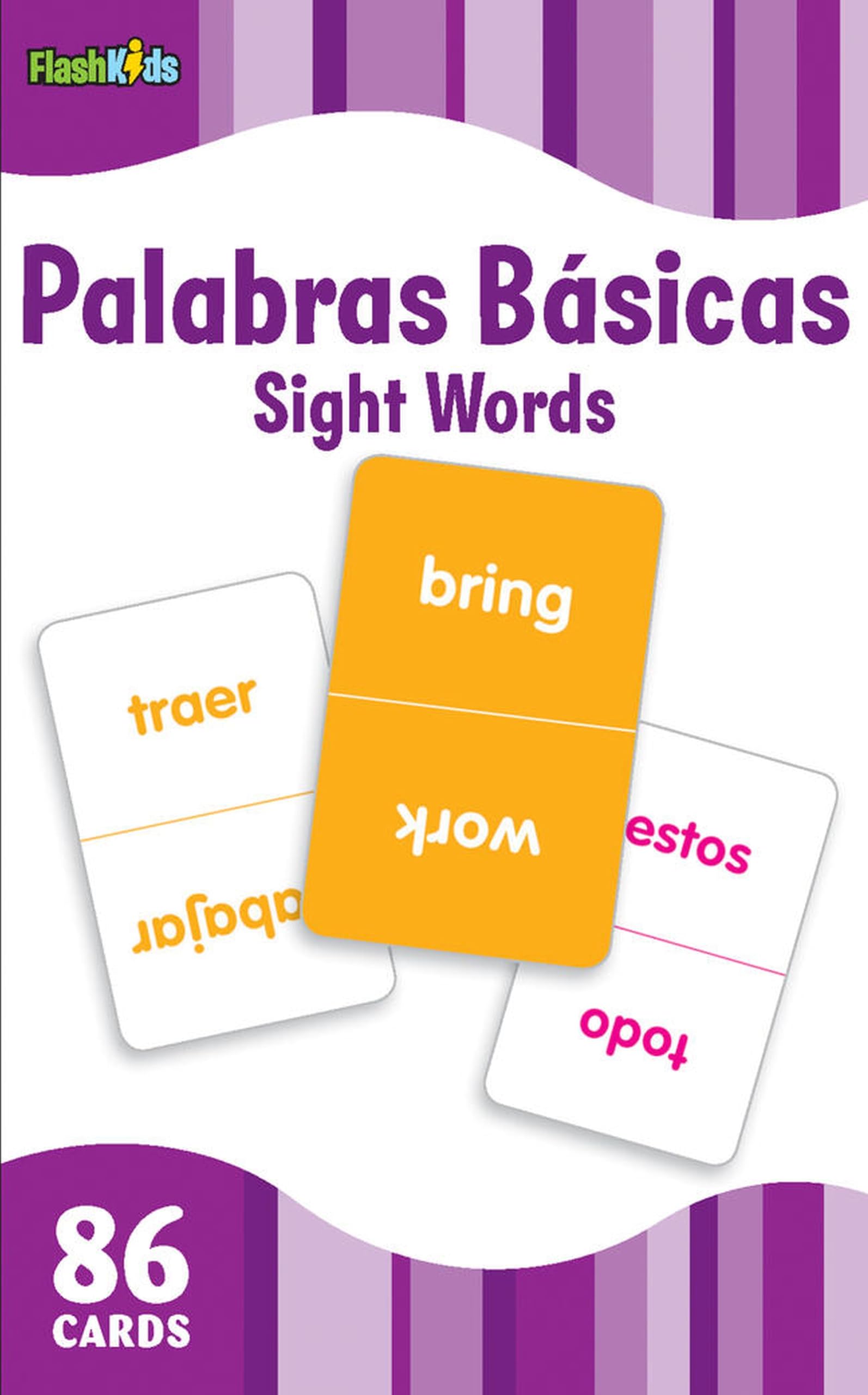 Sight Words (Flash Kids Spanish Flash Cards) 86 Cards-New