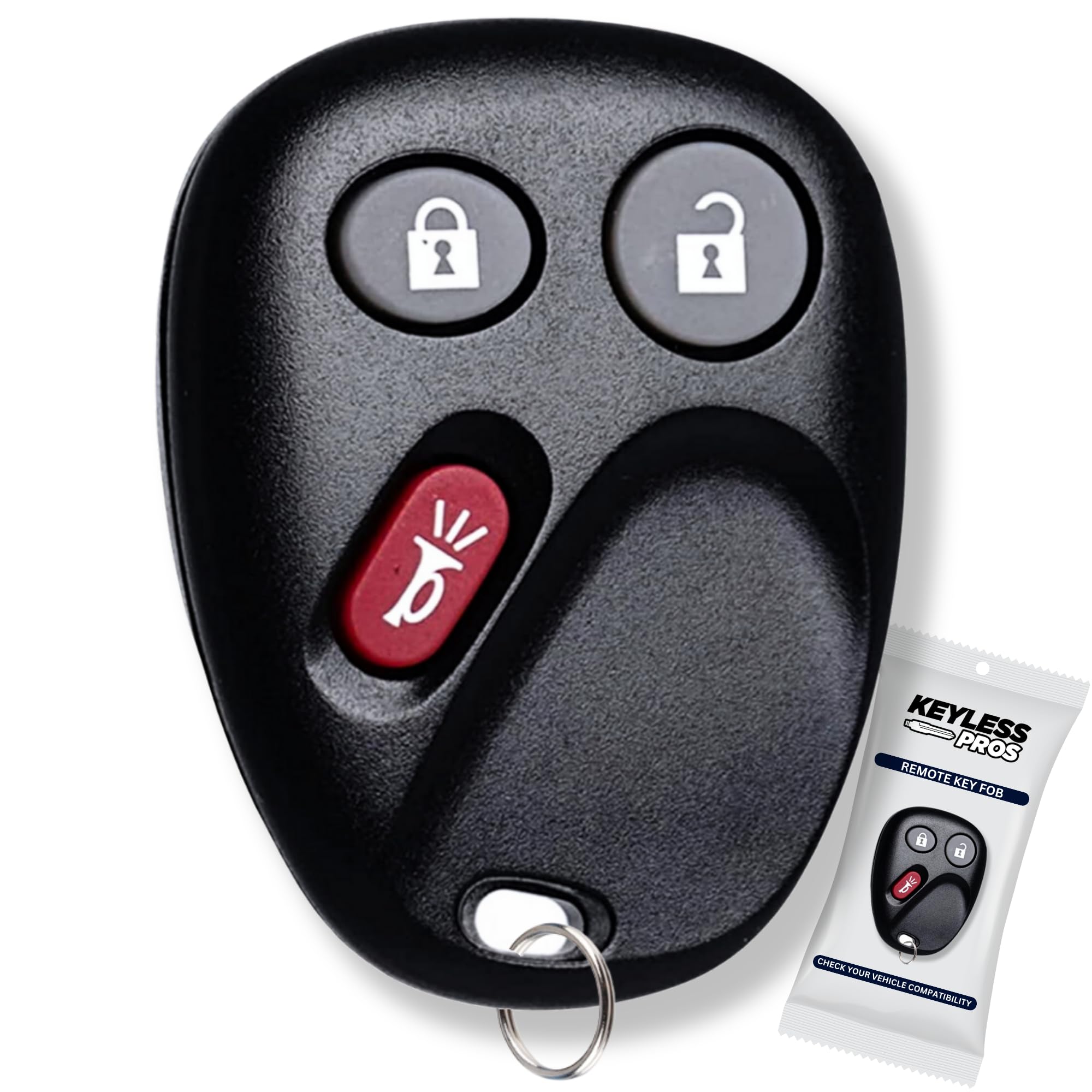 KeylessPros 3-Button Keyless Entry Remote Key Fob Replacement, fits Chevy Suburban Tahoe Avalanche Silverado, GMC Sierra Yukon, Equinox SSR, Cadillac Escalade, 21997127, LHJ011 Condition-New