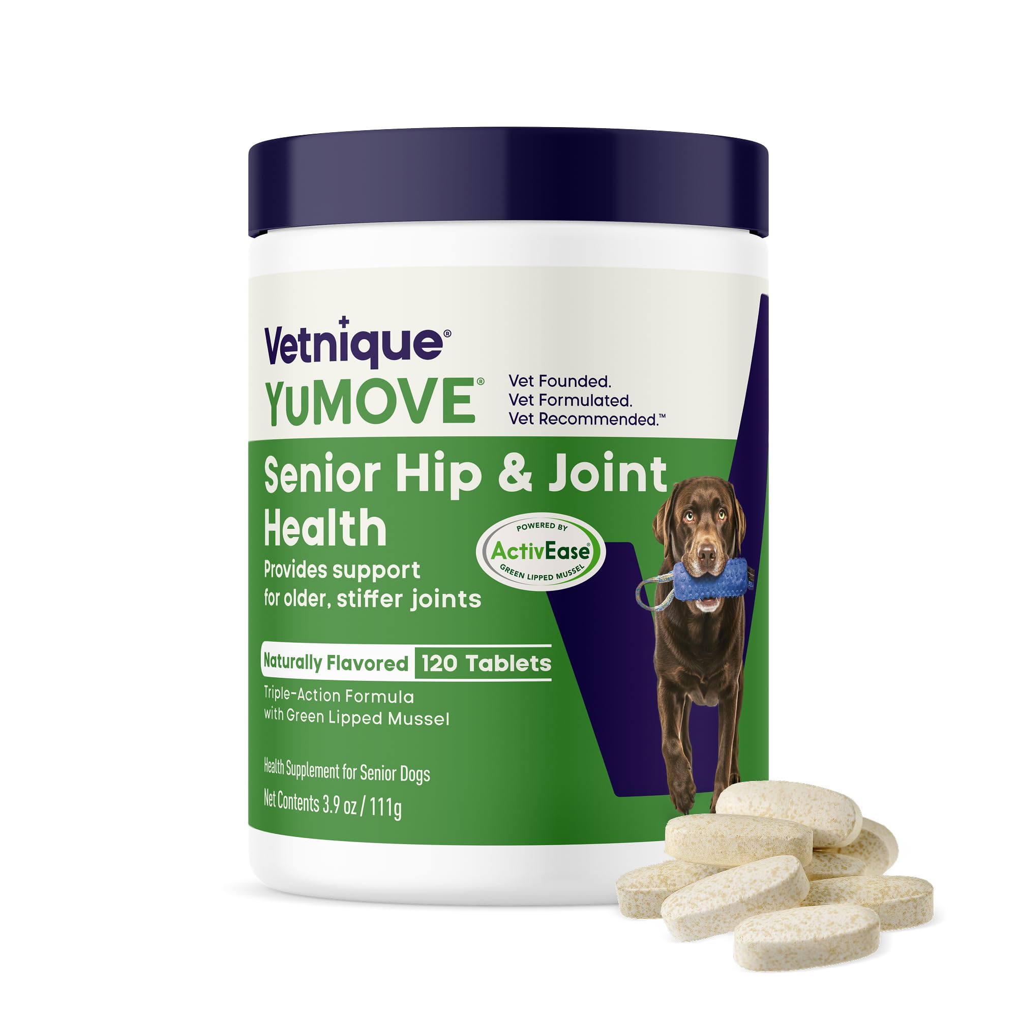 YuMOVE Senior Dog Joint Supplement Glucosamine & Green Lipped Mussel 120ct