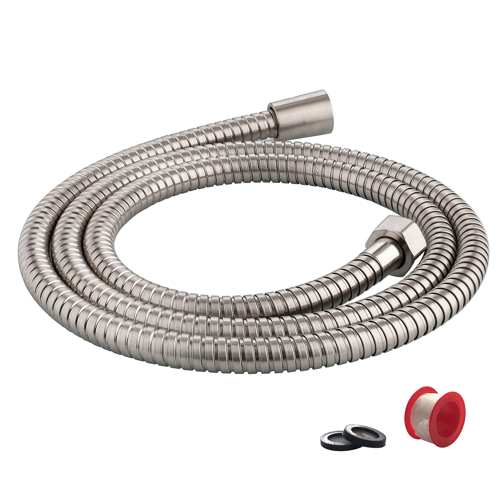 Pichrain Kink-Free Stainless Steel Shower Hose Replacement  60 Inch  Anti-Twist Flexible Metal Shower Head Hose  Brushed Nickel
