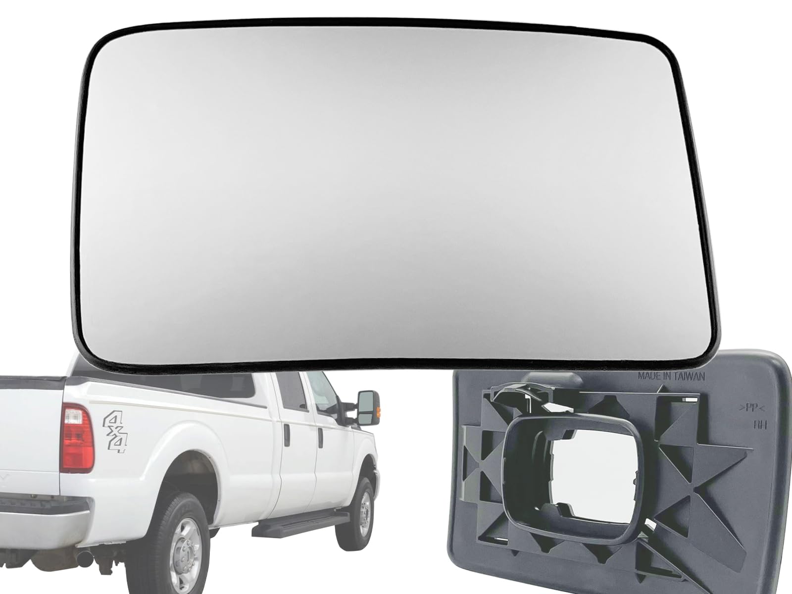 APA Replacement for Towing Mirror Glass Lower Part Non-Heated 2008-2012 F Series SUPER DUTY F250 F350 F450 F550 Passenger Right Side FO1325153 8C3Z17K707A