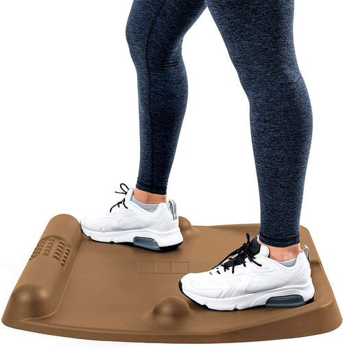 Anti Fatigue Mat by CubeFit ??Ergonomic Comfort Standing Desk Mats | Stand Up Home Office Foot Mat | Premium Comfort, Balance & Massage Pad | Desk Accessories (TerraMat Brown)