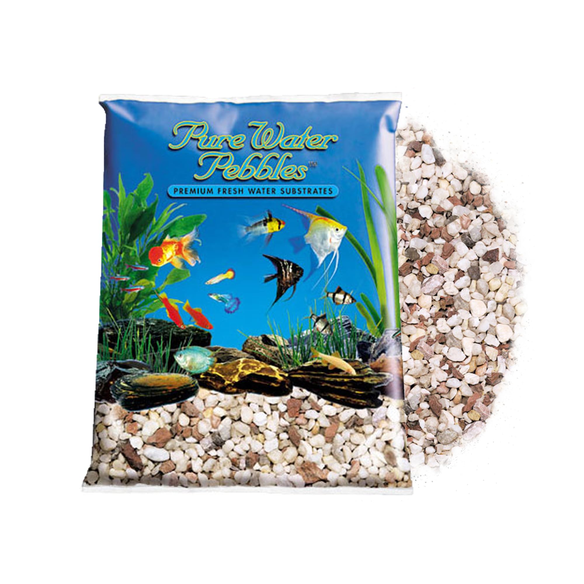 Pure Water Pebbles Custom Blend Aquarium Gravel - 5 lbs - Non-Toxic, Colorfast, Vibrant Substrate for Aquariums, Terrariums, Ponds & Crafts-Like New Condition-Like New