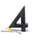 4 Inch House Numbers 3000k LED  Modern Address Signs for Homes | by JELSCO (4  Neutra Black)