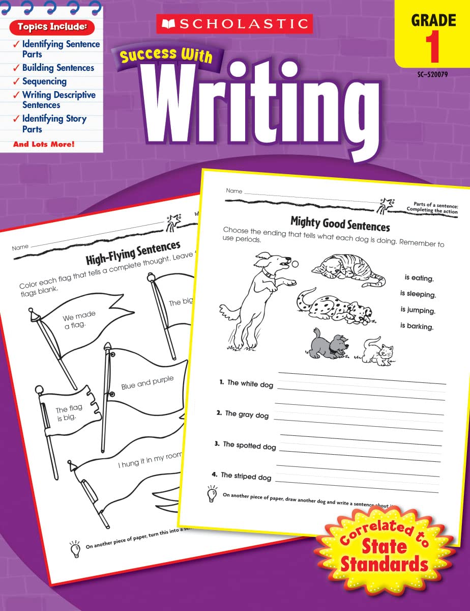 Scholastic Success With Writing: Grade 1 Workbook-Like New