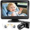 FEISIKE Upgraded Baby Car Camera [1080P HD & IR Night Vision] 360° Rotation & 150° Wide Clear View, Easy Install in 2 Mins for Carseat Camera Rear Facing Infant Monitor