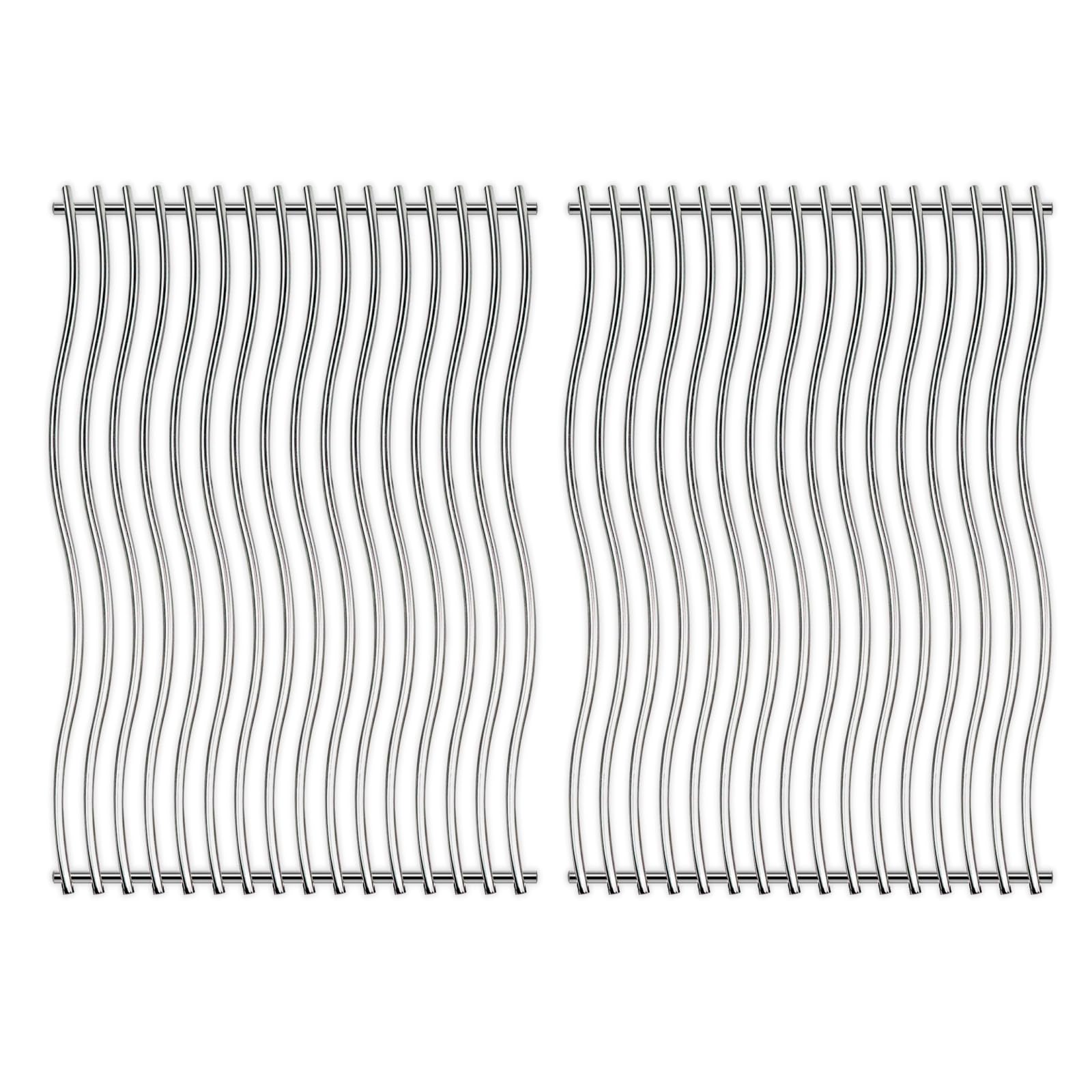 Zemibi S8C011 Stainless Steel Cooking Grid Grates Replacement for Napoleon Prestige PRO 500 Gas Grill Models  Solid Rods Grill Grates  17 3/4 x 27 1/2  2 Pack
