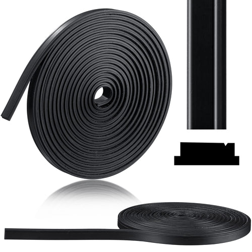 134 Inches Flexible Magnetic Strip Insert Shower Door Magnetic Strip Replacement Long Magnet Roll for Crafts for Framed Semi Framed Swinging Glass Shower Doors  Black (1 Roll)