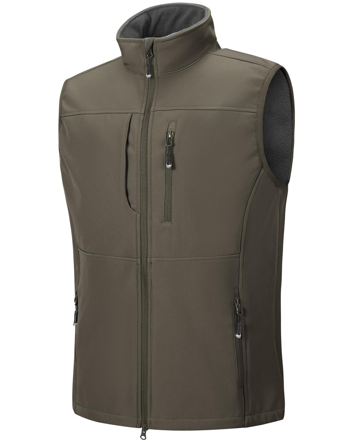 33 000ft Men s Lightweight Softshell Vest Outerwear Zip Up Fleece Lined Windproof Sleeveless Jacket for Golf Running Hiking