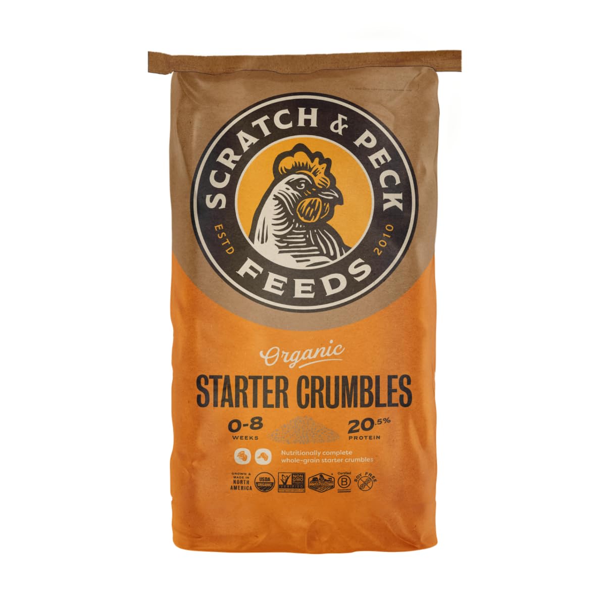 Scratch and Peck Feeds | Starter Crumbles for Chickens & Ducks | 25 lb Bag