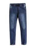 Urbano Juniors Boy's Blue Slim Fit Stretchable Jogger Jeans (junhpsjoggerboy-mblue-13-14) Condition-New