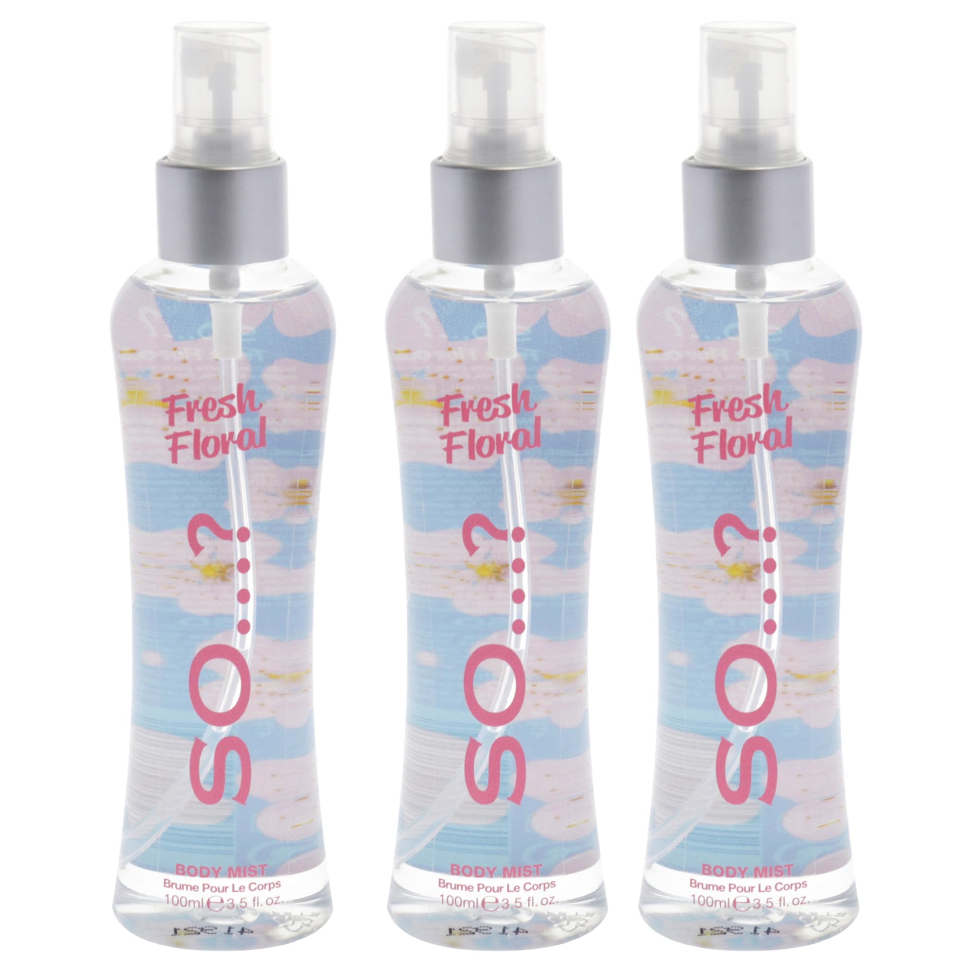 Fresh Floral Body Mist by So…? for Women - 3.5 oz Body Mist - Pack of 3