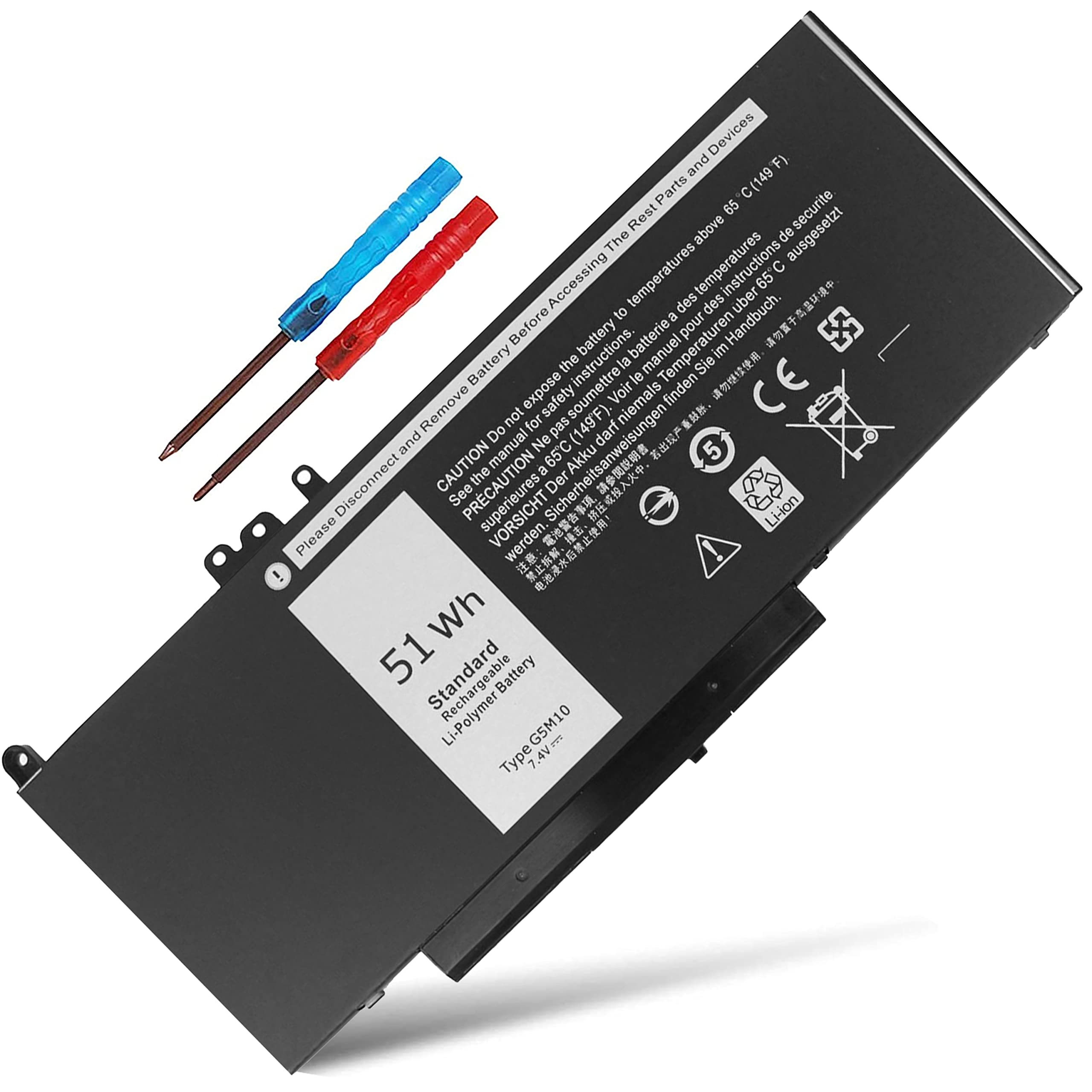 Bovekeey G5M10 Battery 7.4V 51Wh for Dell Latitude 14 15 E5450 E5550 E5250, 15.6 inch, 8V5GX R9XM9 1KY05 08V5GX VMKXM 5XFWC PF59Y 451-BBLN 451-BBLL 451-BBLK Condition-New