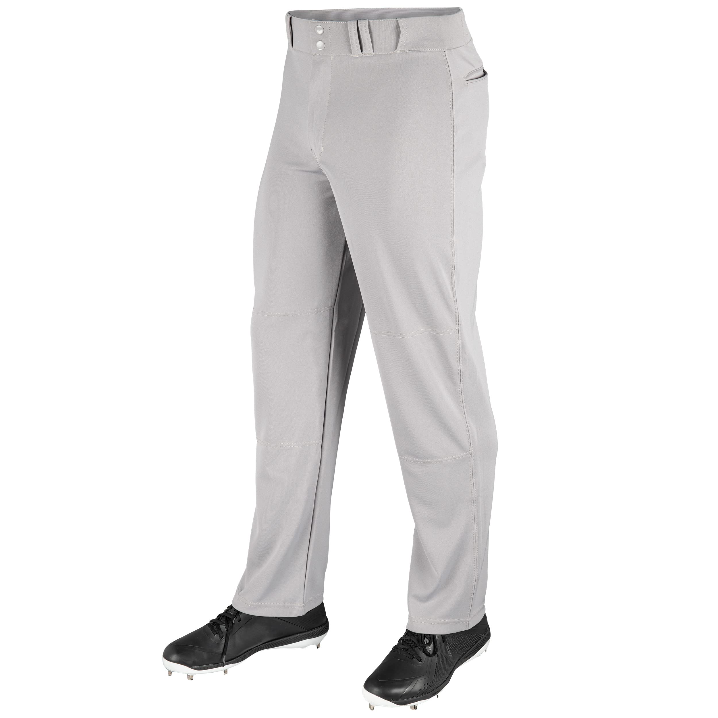 CHAMPRO boys Youth MVP Open Bottom Relaxed Fit Baseball Pant  Grey  X-Small