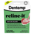 Dentemp Denture Reline Kit Value Pack - Advanced Formula Reline It Denture Reliner - Denture Kit to Refit and Tighten Dentures for Both Upper & Lower Denture - 3 Relines (Packaging May Vary)