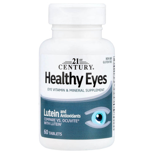 21st Century Healthy Eyes with Lutein Tablets, (60 Count), Eye Vitamins & Mineral Supplement with Antioxidants for Vision Support, Eye Health Supplements for Adults & Seniors, Non GMO & Gluten Free Condition-New
