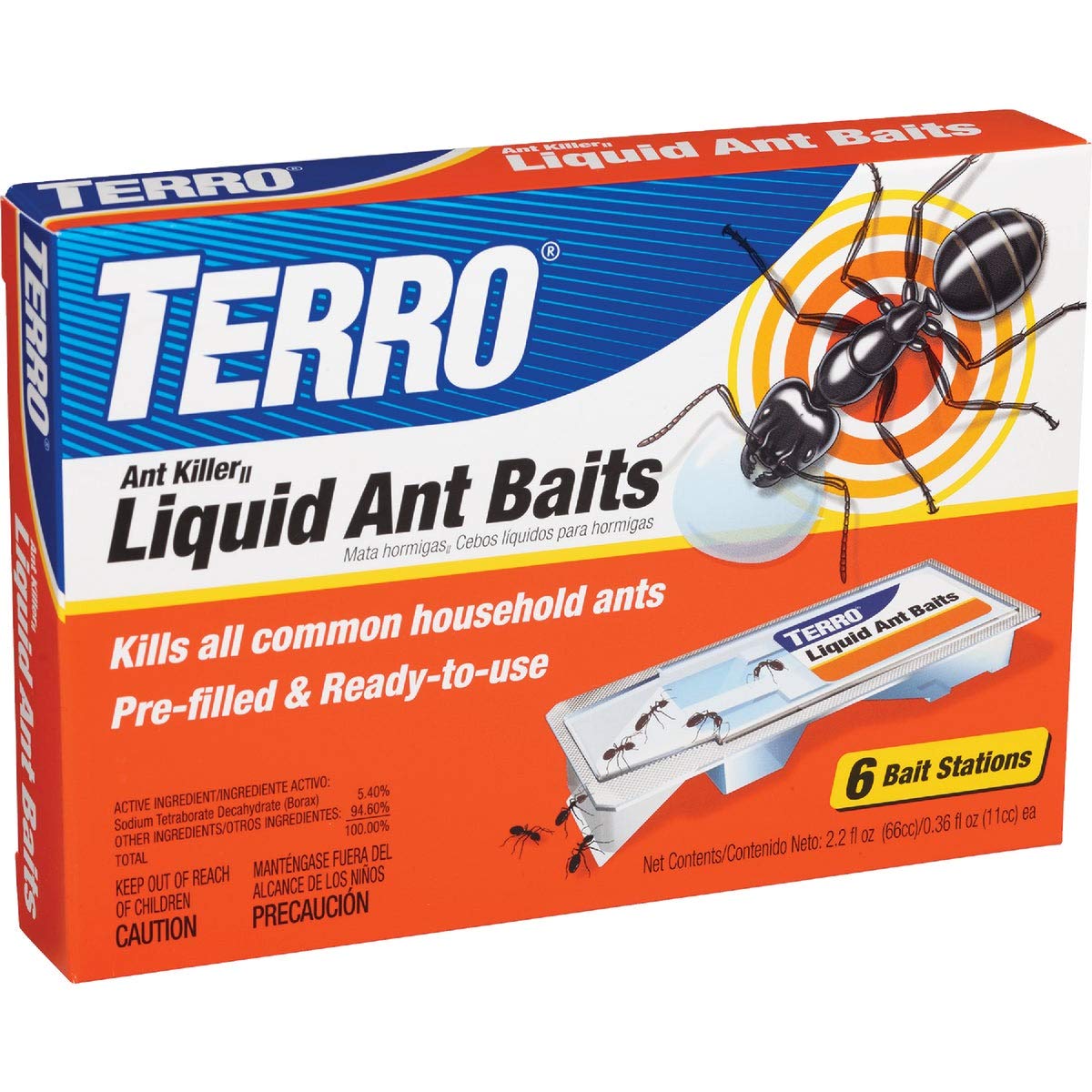 Terro 300 Liquid Ant Killer Bait Stations Traps (Pack Of 6 Stations) Condition-New