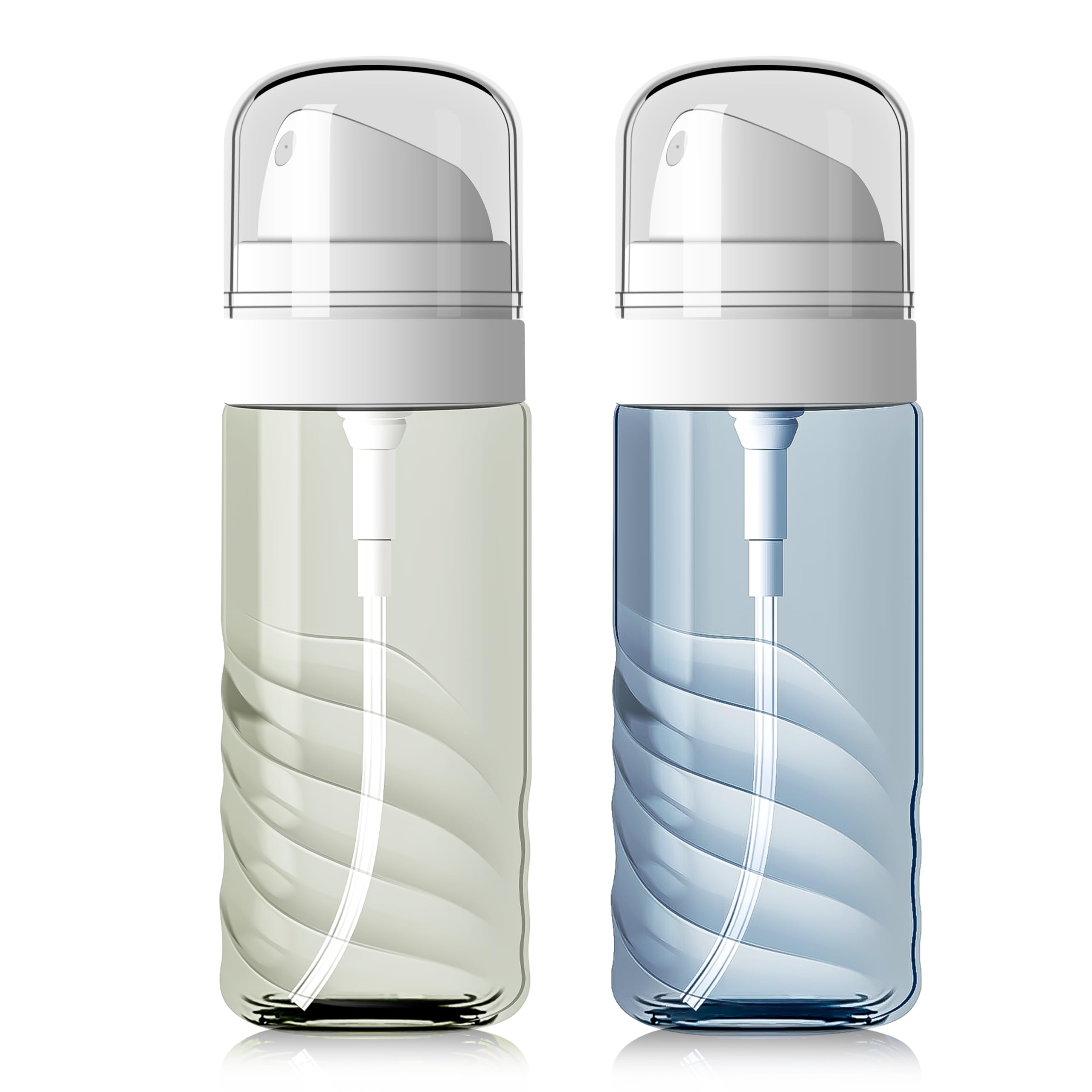 Yolaist 2 Pack 60ML Small Spray Bottle  Portable Refillable Travel Spray Bottle for Hair  Cleaning  Beauty  Fine Mist  Leak Proof  Lt. Blue and Lt. Green