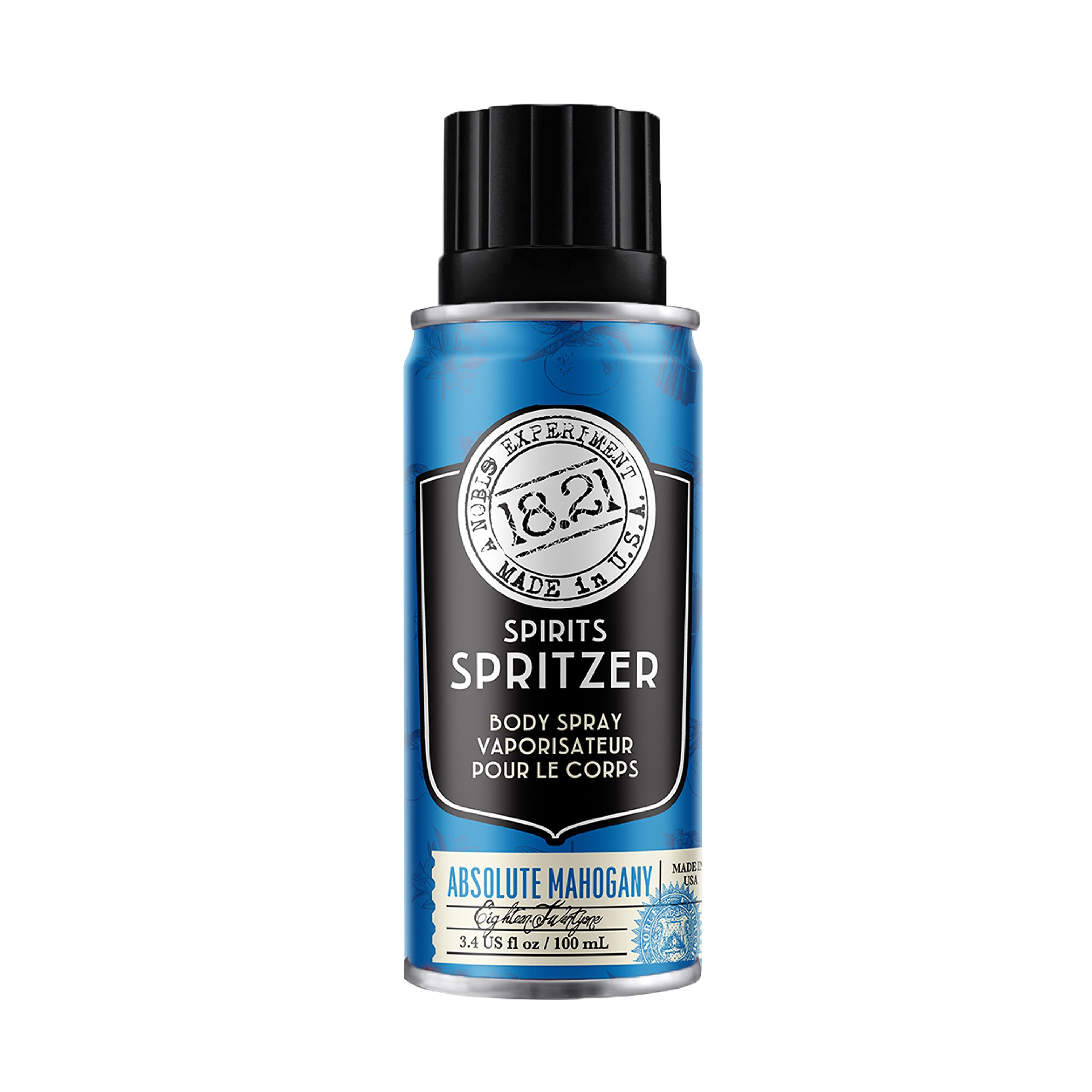 18.21 Man Made Men’s Spirits Spritzer Absolute Mahogany, 3.4 oz. - Long-Lasting All Over Body Spray with Masculine Aromatics - Gifts for Him