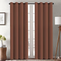 H.VERSAILTEX Blackout Curtain for Living Room Thermal Insulated Window Treatment Curtain Extra Long 96 inch Length Energy Saving Solid Grommet Top Blackout Drape, One Panel, Washed Spice, 52W x 96L