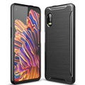 Ryphez for Samsung Galaxy Xcover Pro case  Galaxy Xcover Pro Phone Case Anti-Fingerprint Shockproof Carbon Fiber Design Flexible Soft TPU Brushed Texture Protective Case for Galaxy Xcover Pro (Black)