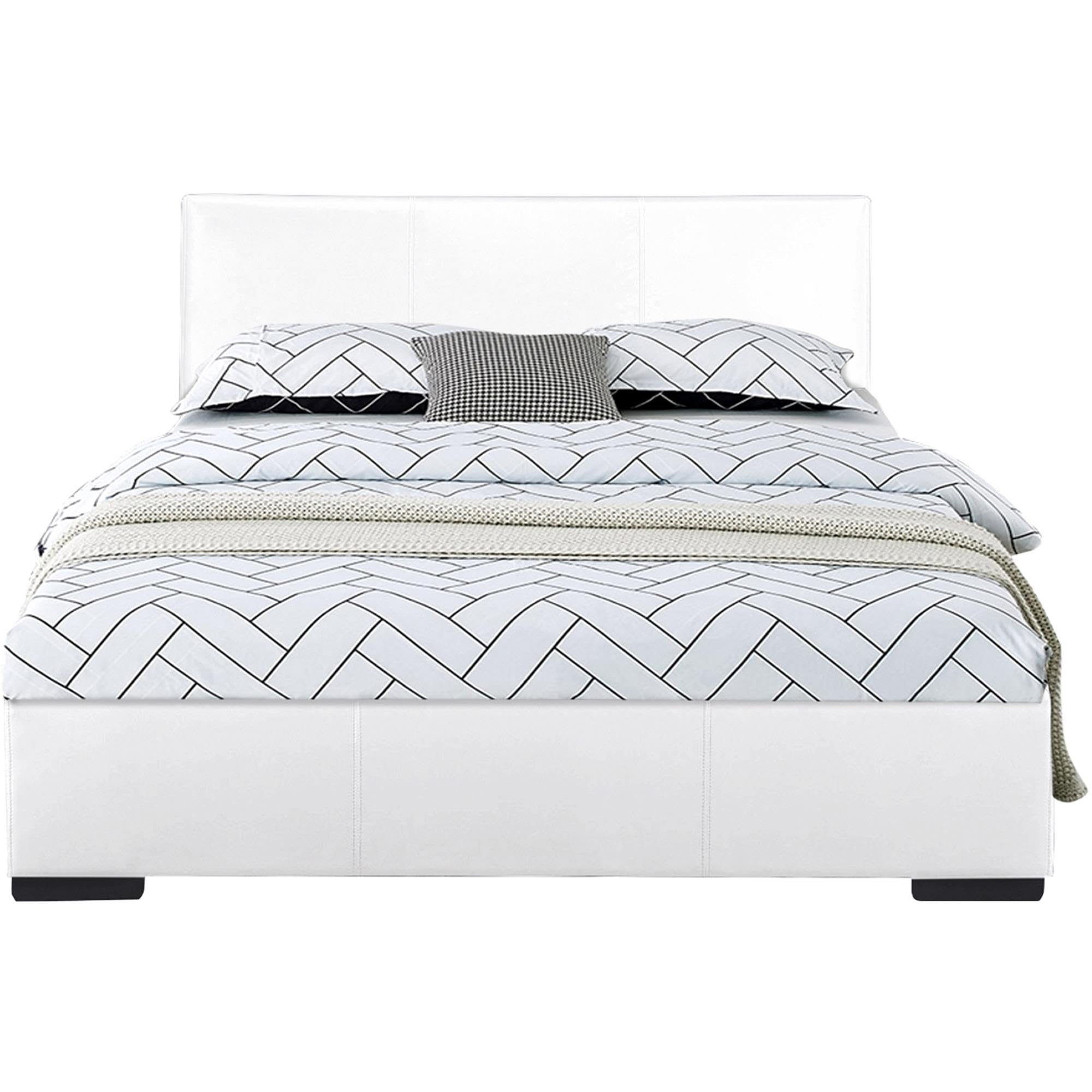 Camden Isle Abbey Platform Bed, White, King Condition-New